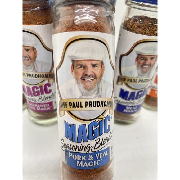 FRESH Magic Chef Paul Prudhomme's Magic Seasoning 6 Jar Set Variety Pack Lot - Picture 2 of 15